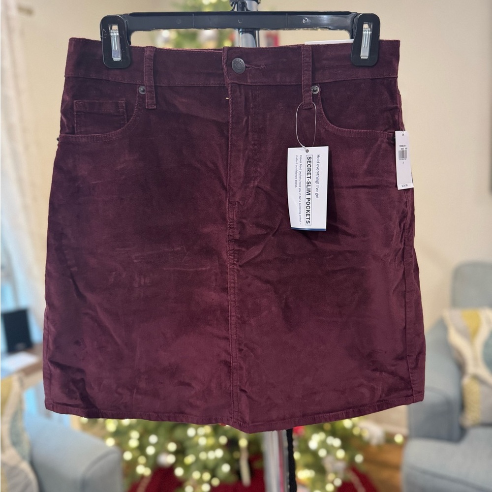 Old Navy Rich Burgundy Mini Skirt